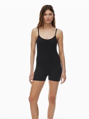 Aritzia Golden BUTTER Essential 3” Romper in black